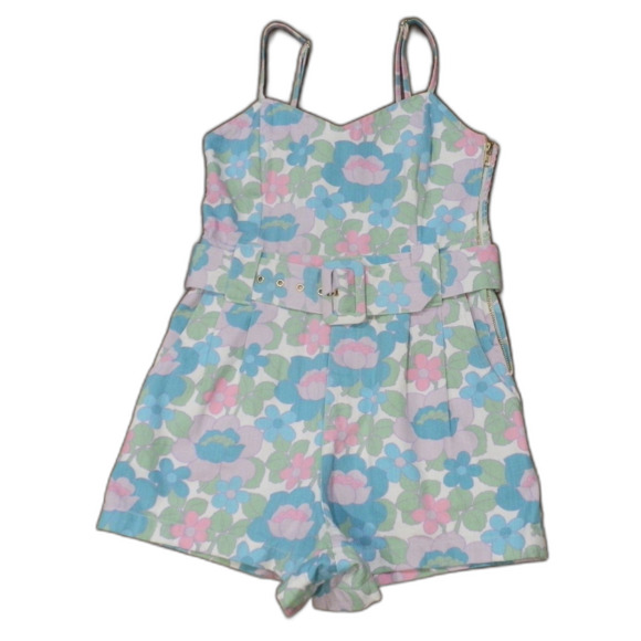 Show Me Your MuMu Pants - Show Me Your Mumu Blue Fresh Floral Sloane Romper Women's Size Small